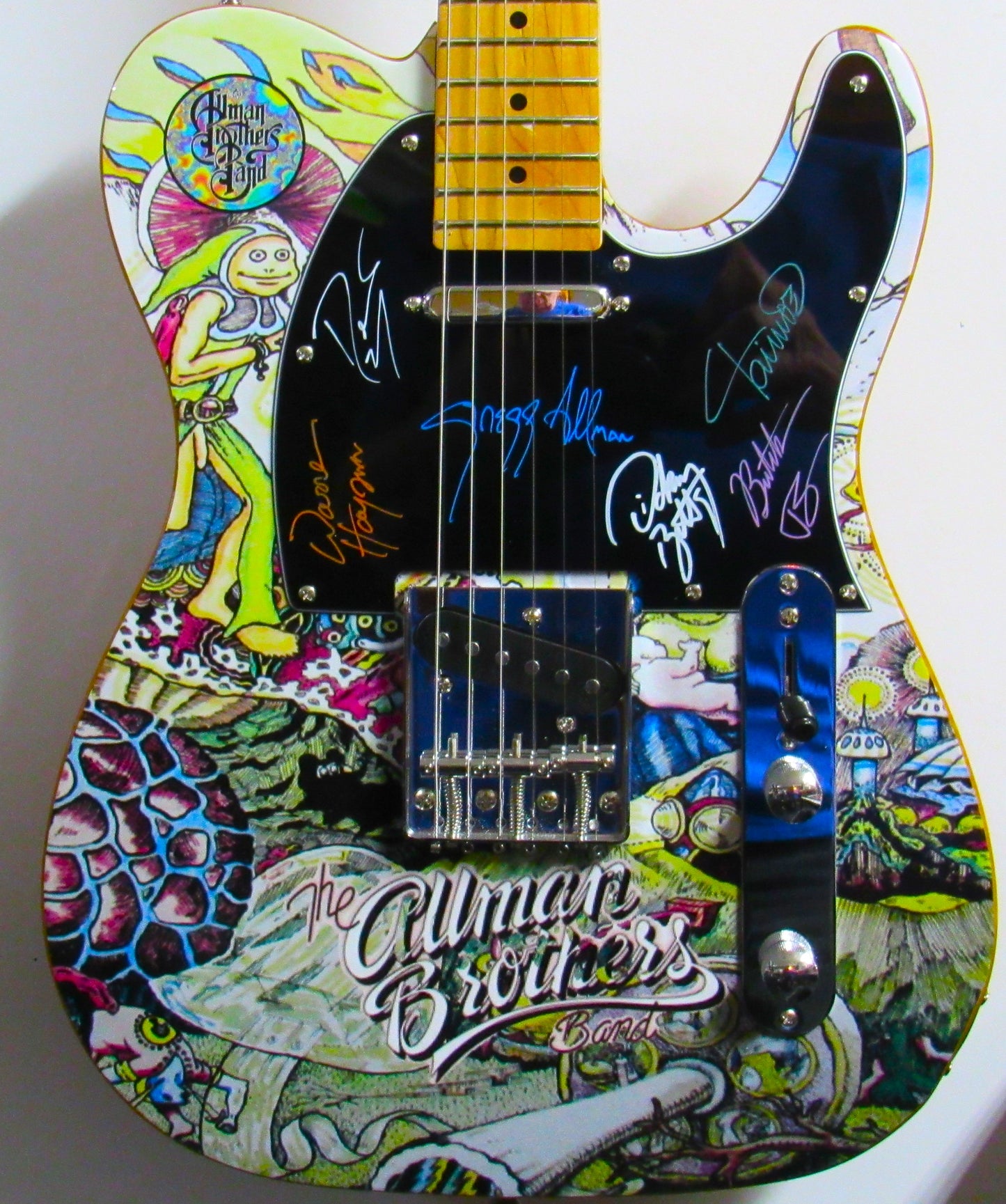 Allman Brothers Band Autographed Guitar - Zion Graphic Collectibles