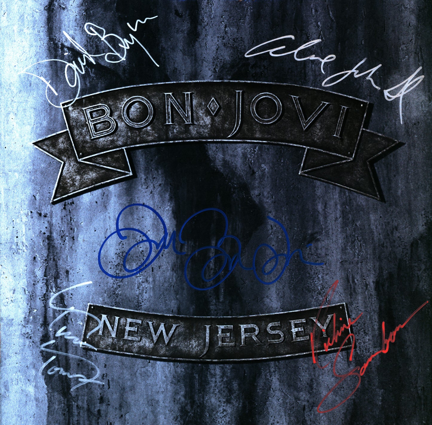 Bon Jovi Band Signed New Jersey Lp