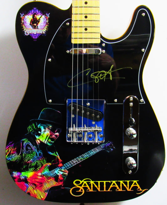 Santana Autographed  Guitar