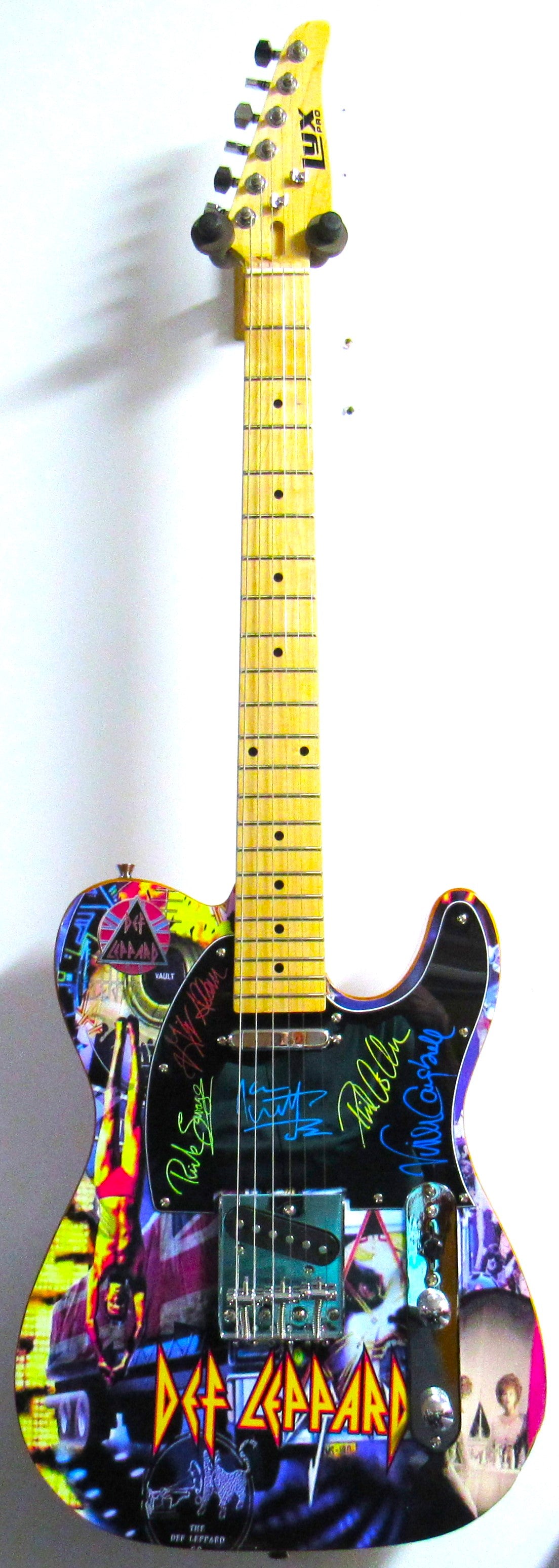 Def Leppard Autographed Custom Guitar