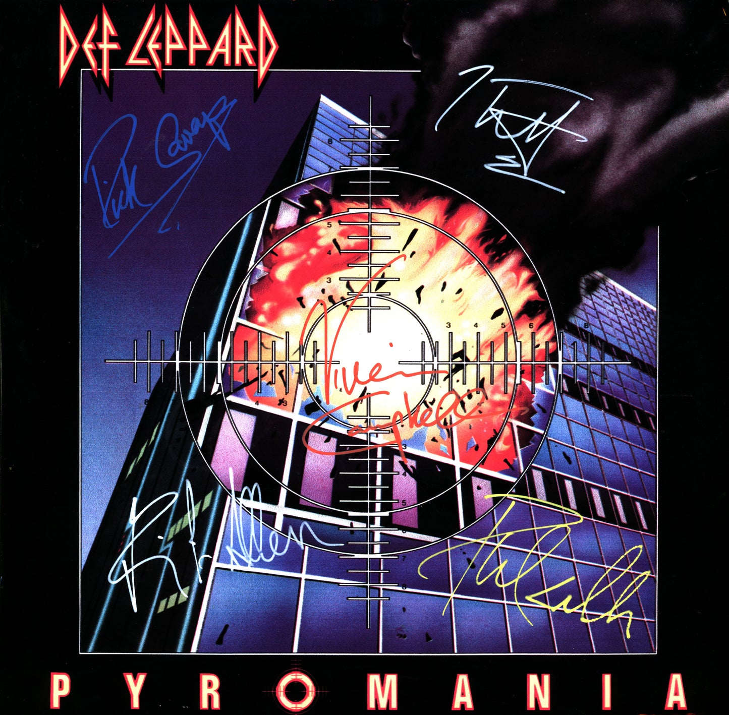 Def Leppard Autographed Lp "Pyromania"