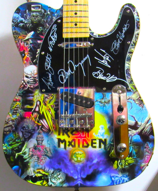 Iron Maiden Autographed Guitar - Zion Graphic Collectibles