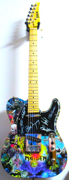 Iron Maiden Autographed Guitar - Zion Graphic Collectibles