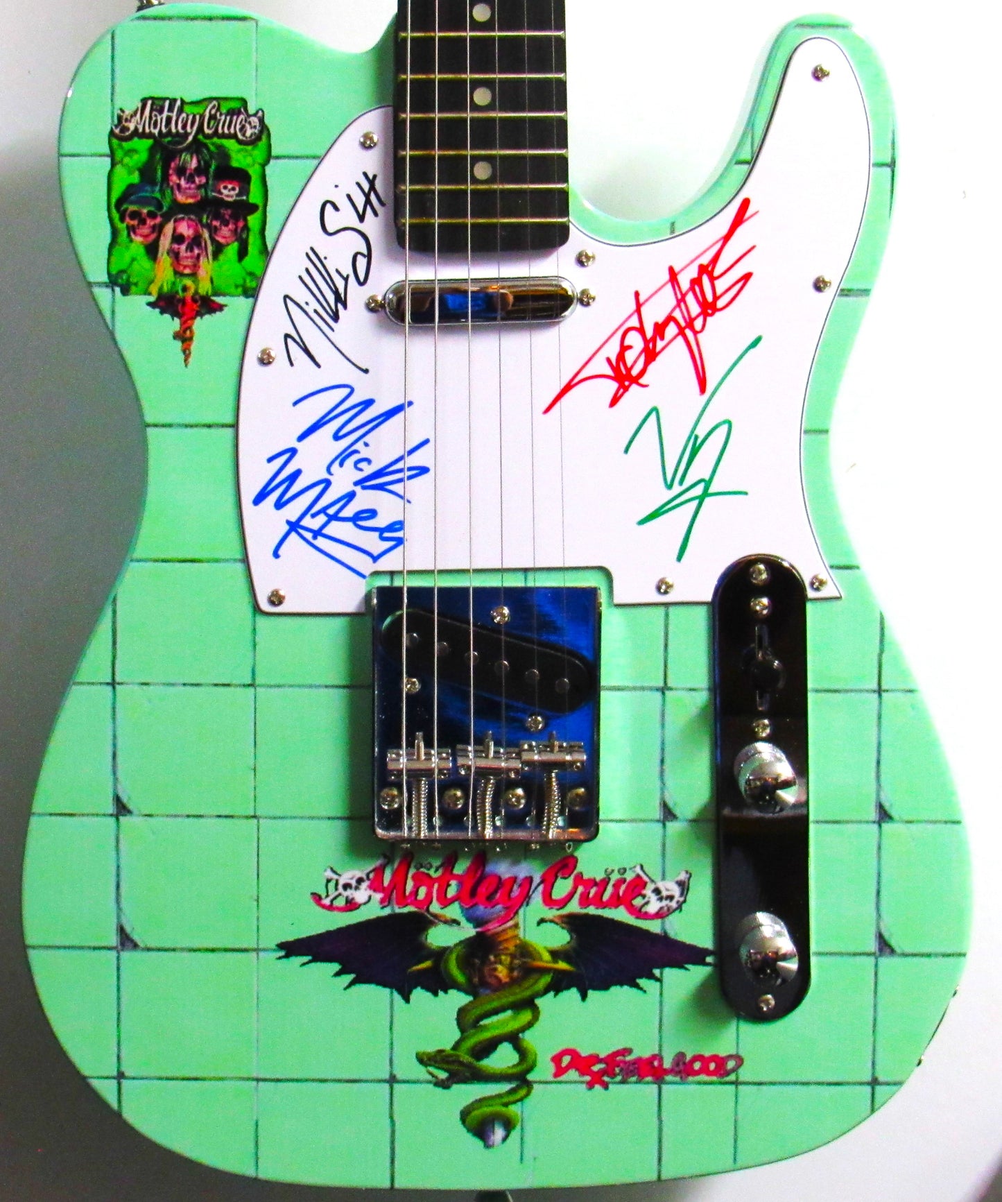 Motley Crue Autographed Guitar