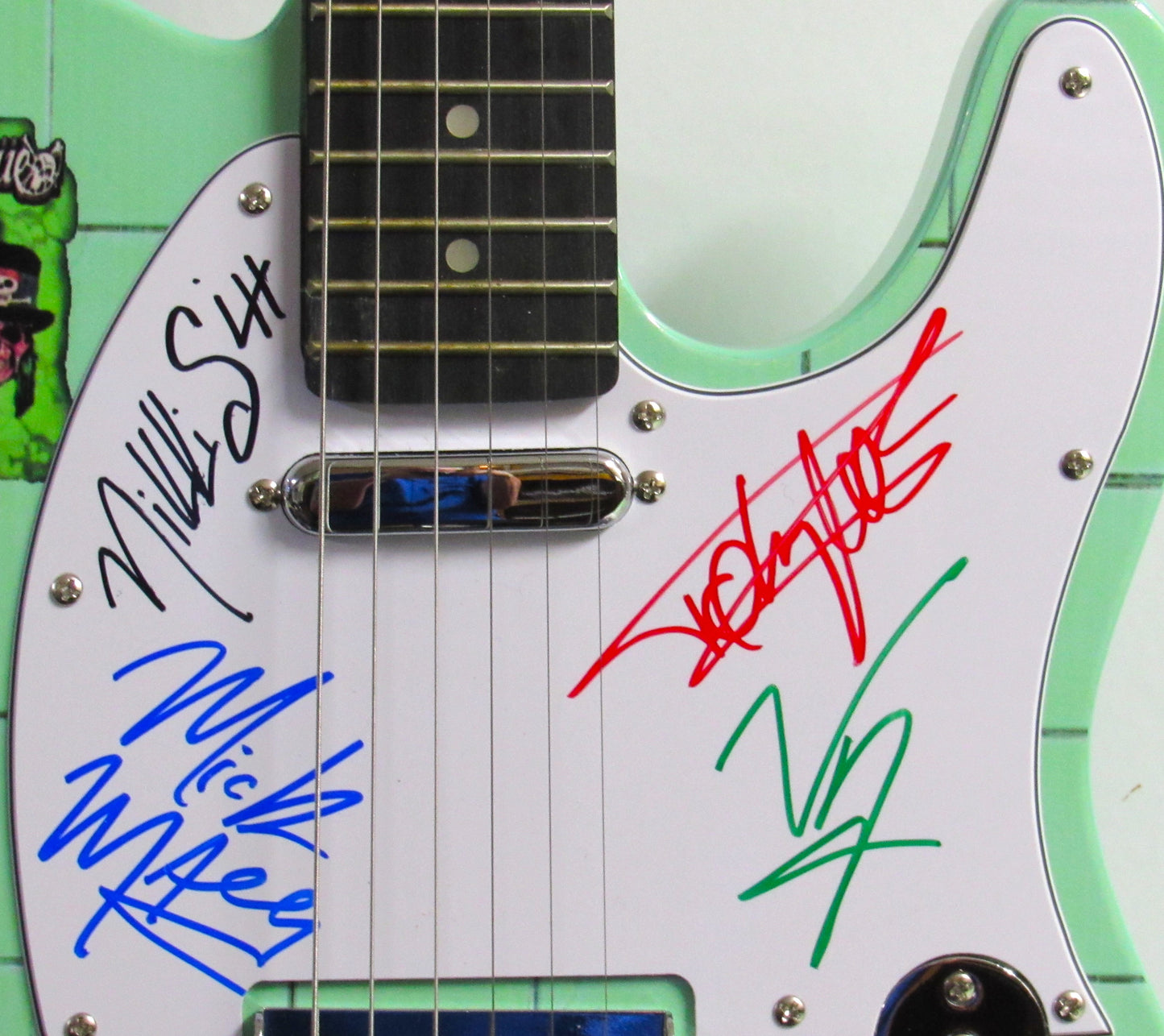 Motley Crue Autographed Guitar