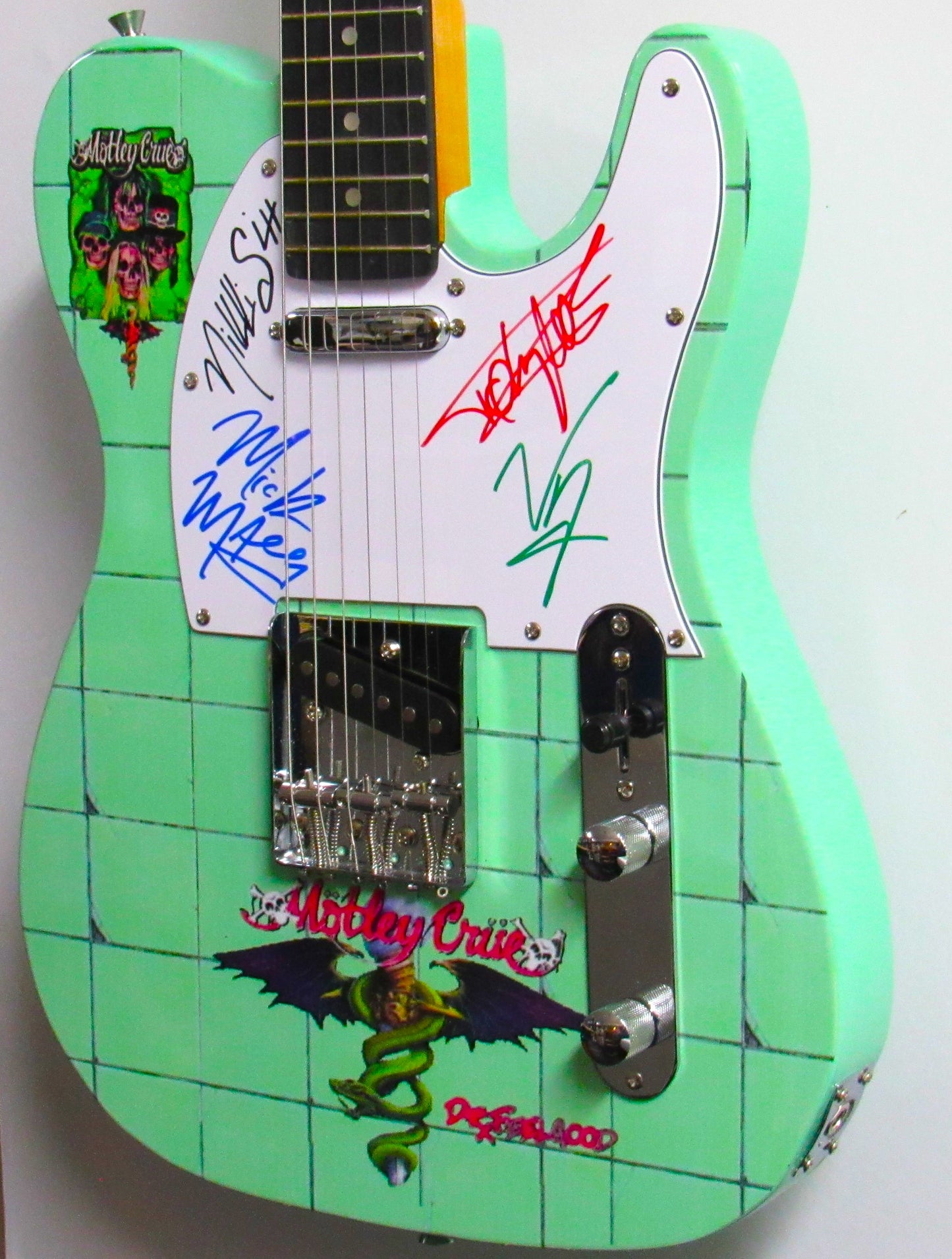 Motley Crue Autographed Guitar