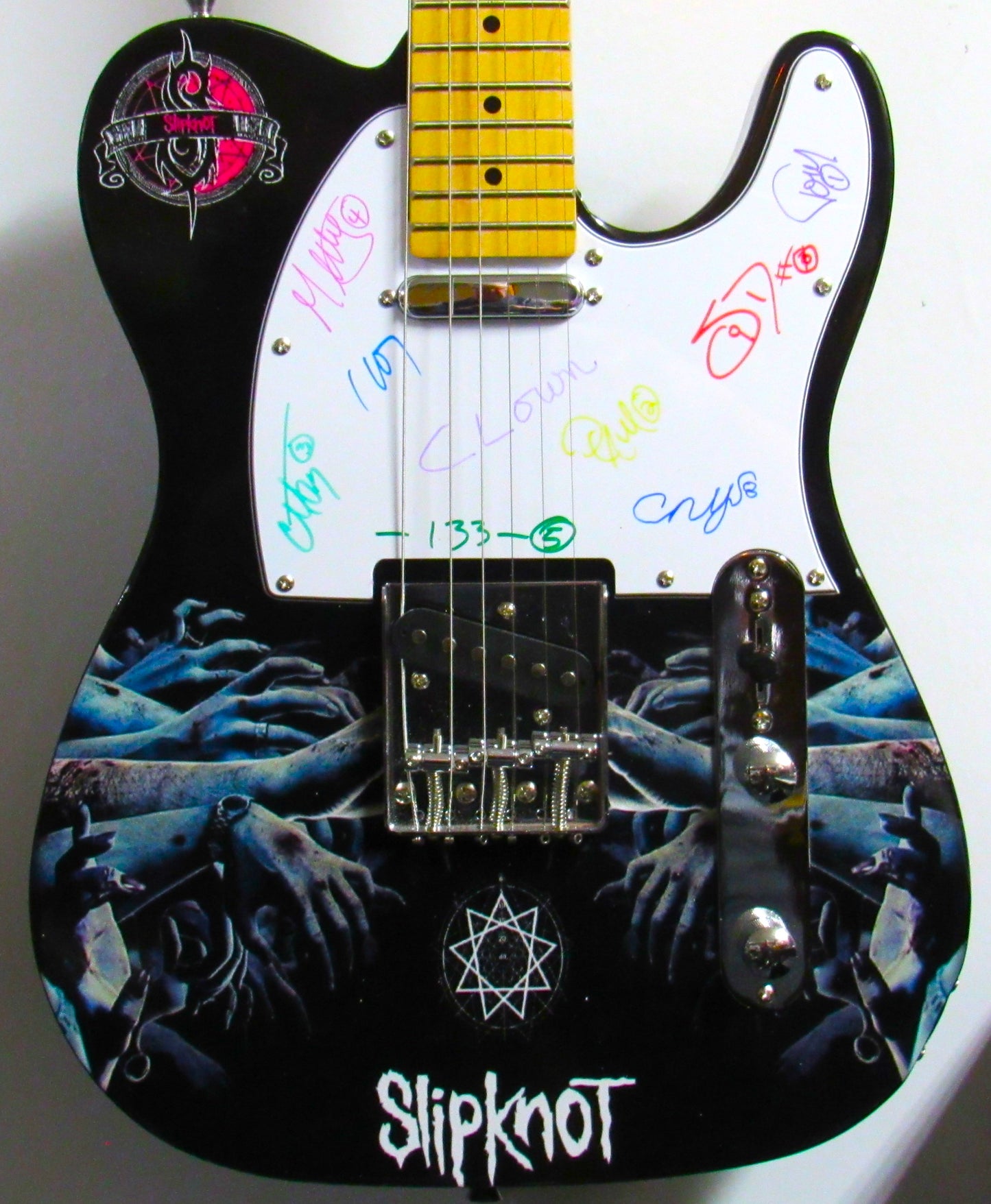 Slipknot Autographed Guitar - Zion Graphic Collectibles