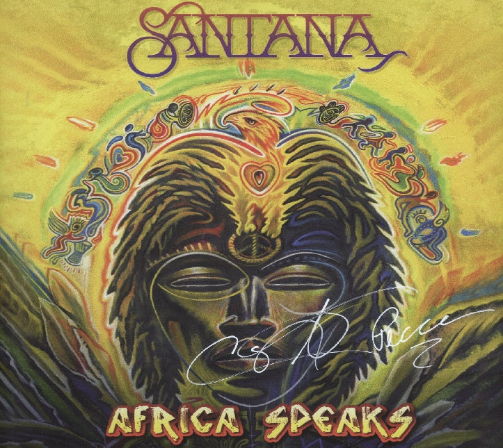 Santana Autographed LP Africa Speaks - Zion Graphic Collectibles