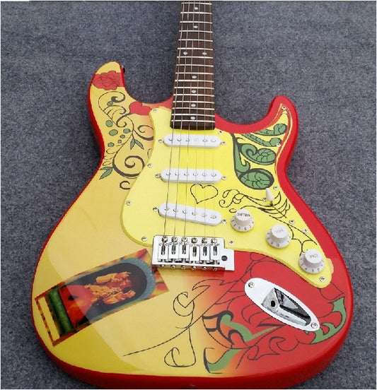 Jimmy Hendrix Custom Comemorative Monterey Festival Guitar - Zion Graphic Collectibles