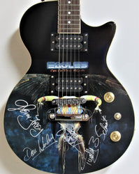 Eagles Autographed " One Of These Nights" guitar - Zion Graphic Collectibles