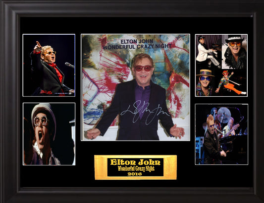 Elton John Autographed Wonderful Crazy Night LP Flat - Zion Graphic Collectibles