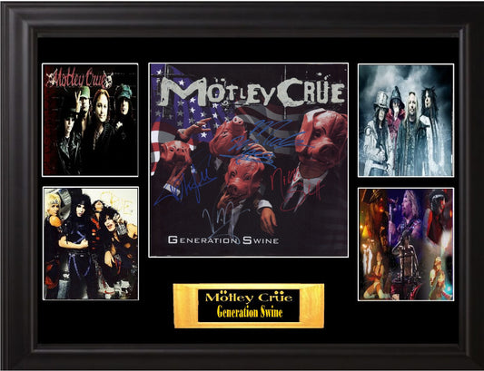 Motley Crue Generation Swine Autographed LP - Zion Graphic Collectibles