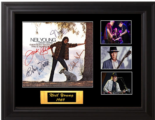 Neil Young Crazy Horse Band Autographed - Zion Graphic Collectibles