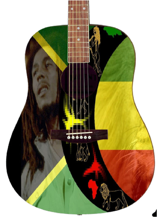 Rasta Custom Guitar - Zion Graphic Collectibles